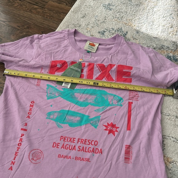 FARM Rio Lilac Peixe Fish Graphic T-Shirt - Picture 8 of 11
